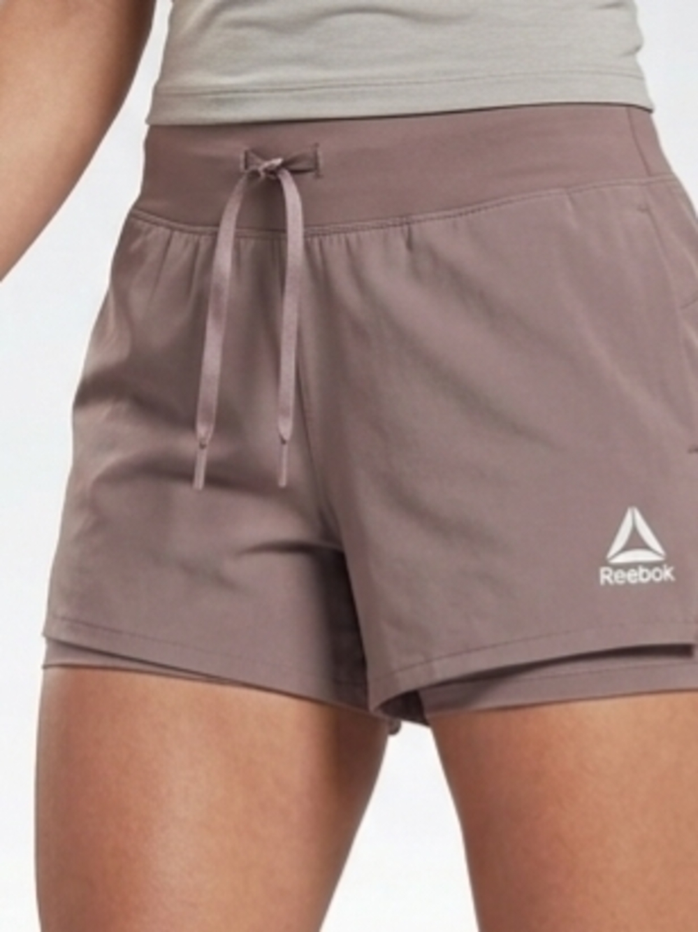 Reebok Women's Taupe Performance Running Shorts Size Med